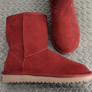 Women's Maroon Suede Boots
